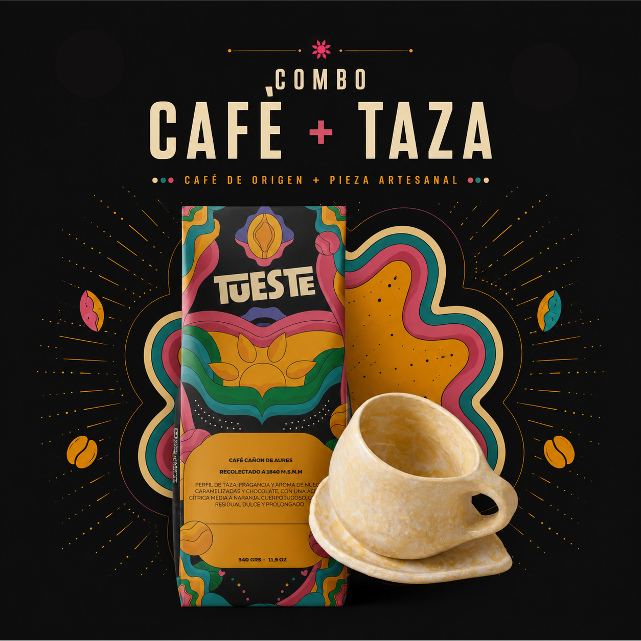 Combo · Café Aures 1840 + Taza Efímero