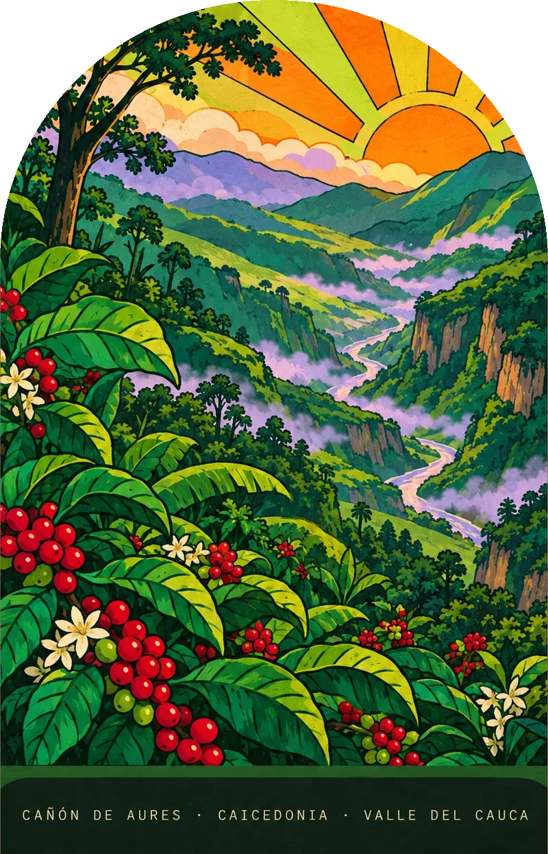 Ladera cafetera del Cañón de Aures