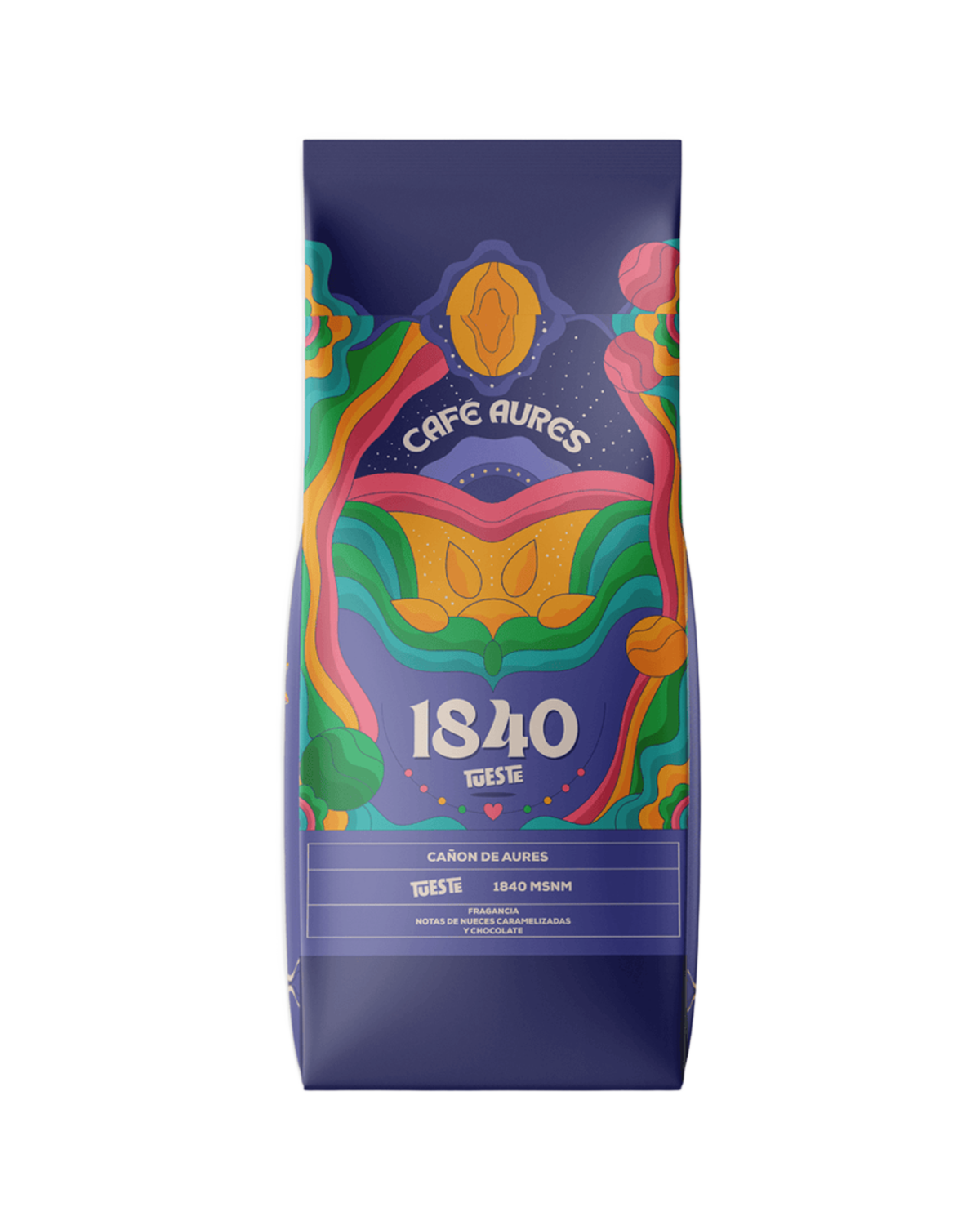 Lote 01 · Café Aures 1840 Amour, bolsa morada