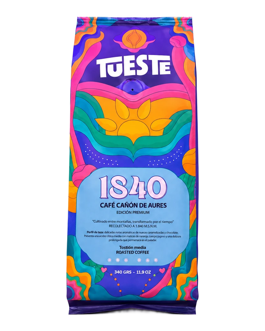Lote 02 · Café Aures 1840 Amour, cara de la bolsa