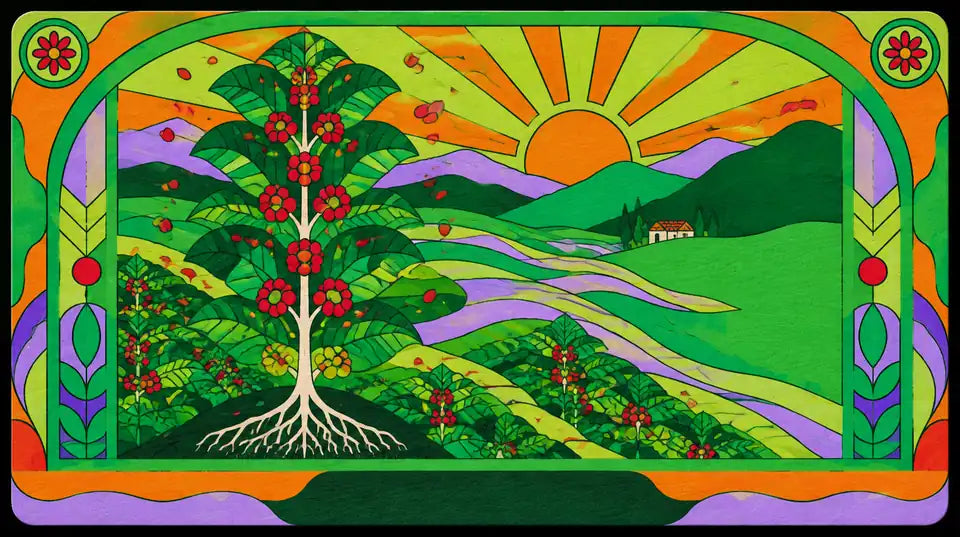 Paisaje de origen de Tueste Tree