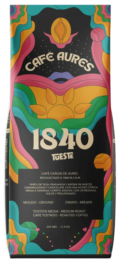 Bolsa de Café Aures 1840 Conscious, Lote 01 (empaque Café Aures)